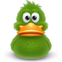 Иконка зелёная утка -