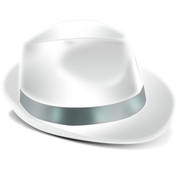 Иконка белая шляпа - шляпы, шапка