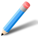 Иконка синий карандаш - карандаш