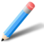 Иконка синий карандаш