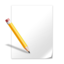 Иконка лист с карандашом - лист, карандаш, бумага