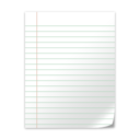 Иконка тетрадный листок - тетрадь, лист, бумага