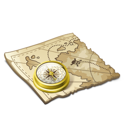 Иконка карта - компас, карта