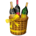 Иконка бутылки с вином - корзина, вино, бутылки