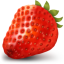 Иконка клубника на прозрачном фоне - ягоды, клубника