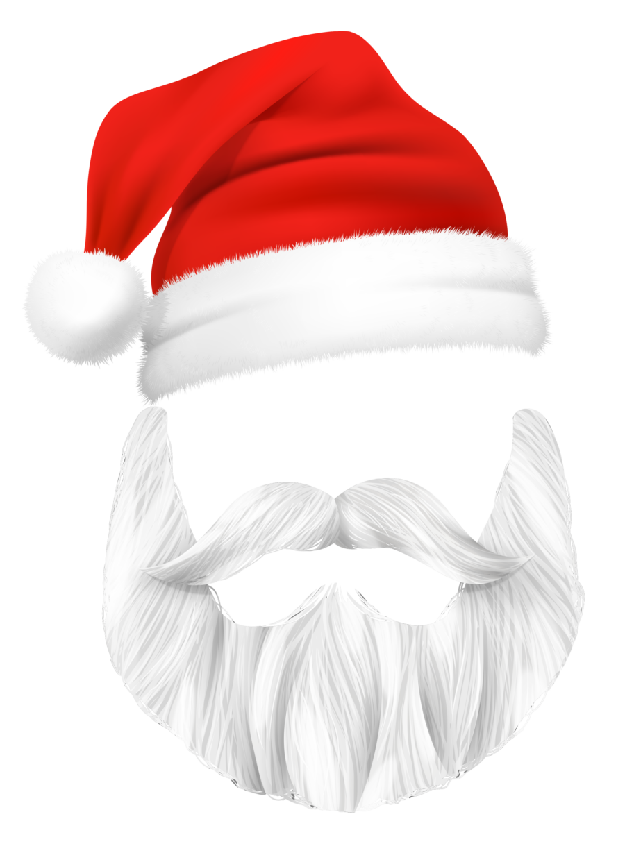 Шапка и борода Санта-Клауса без фона (PNG) - Санта Клаус, рождество, новый год, новогодняя шапка, дед мороз