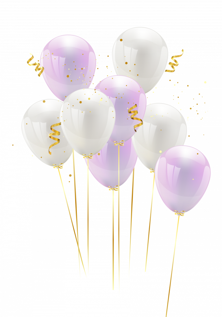 Картинка светлые воздушные шарики без фона в png