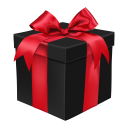 Подарок, черная подарочная коробка