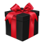 Подарок, черная подарочная коробка