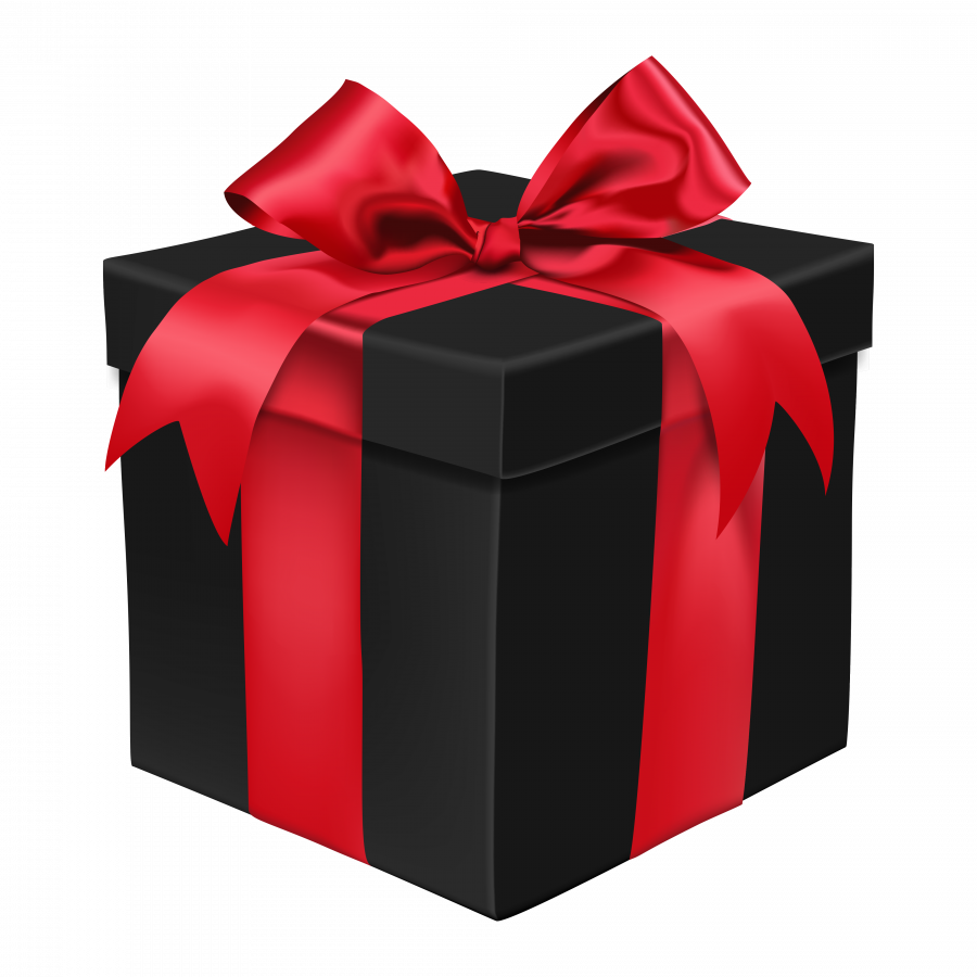 Подарок, черная подарочная коробка - праздники, подарок, подарки, коробка