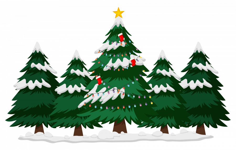 Ёлки - рождество, новый год, зима, ель, ёлка, деревья