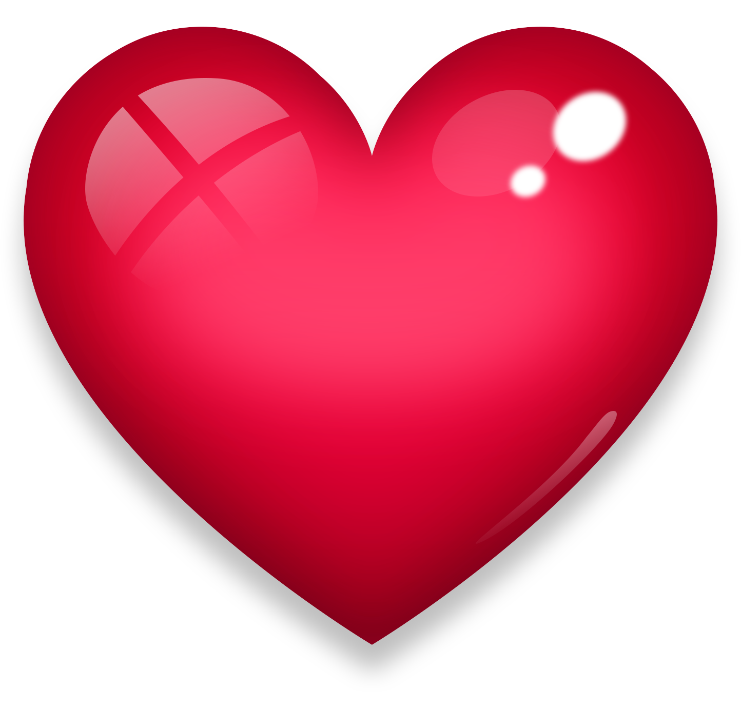 Глянцевое сердечко - сердце, любовь, День святого Валентина
