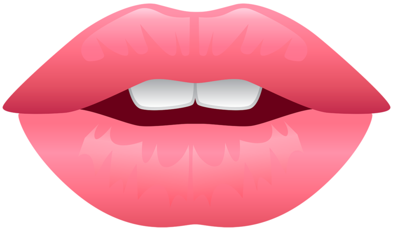 Мультяшные губы на прозрачном фоне