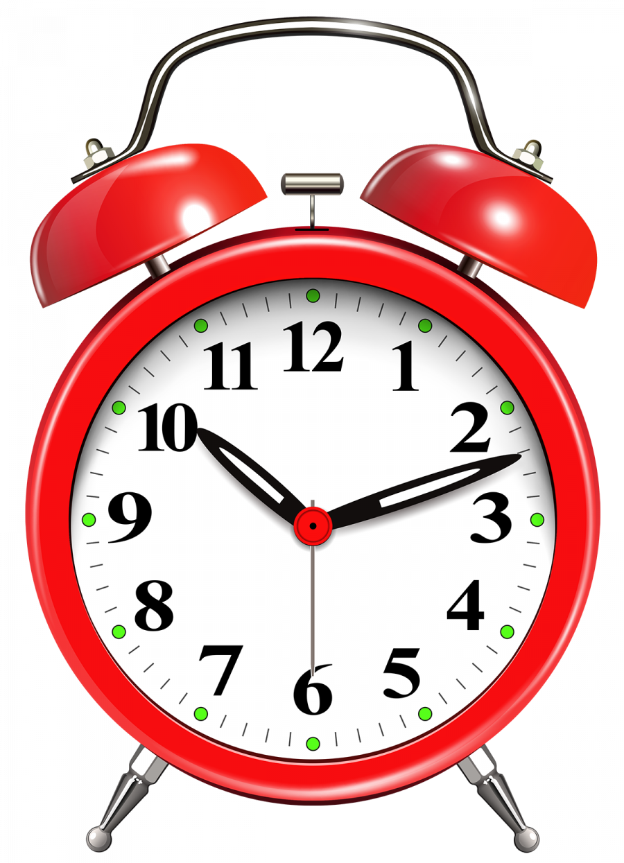 Красный будильник - часы, время, будильник