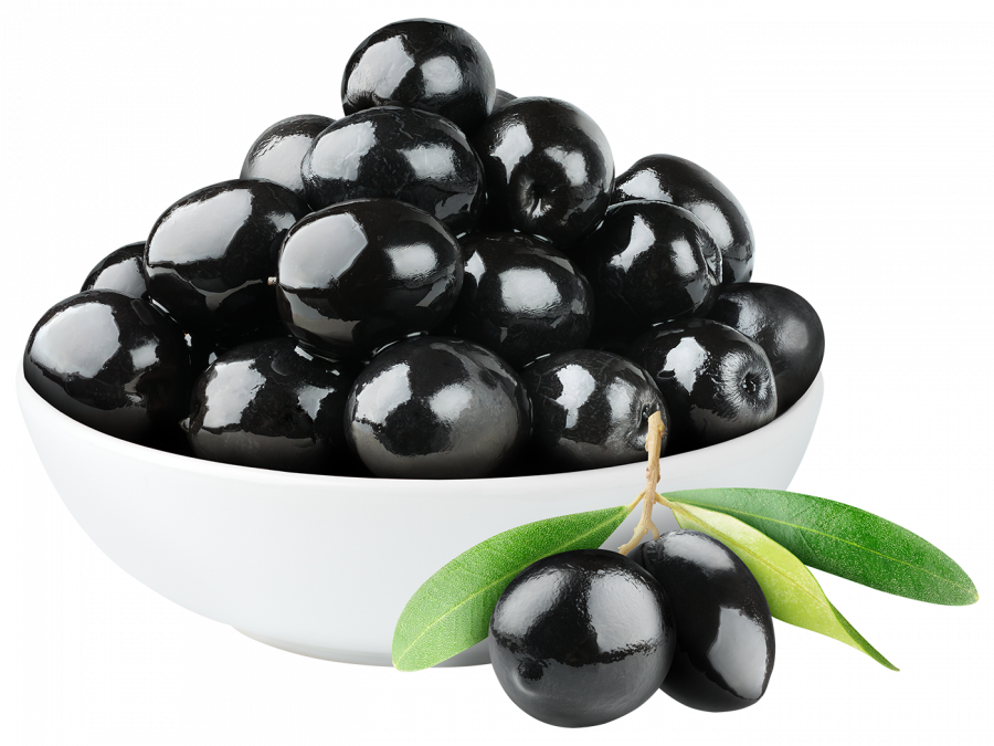 Черные оливки без фона - оливки, овощи