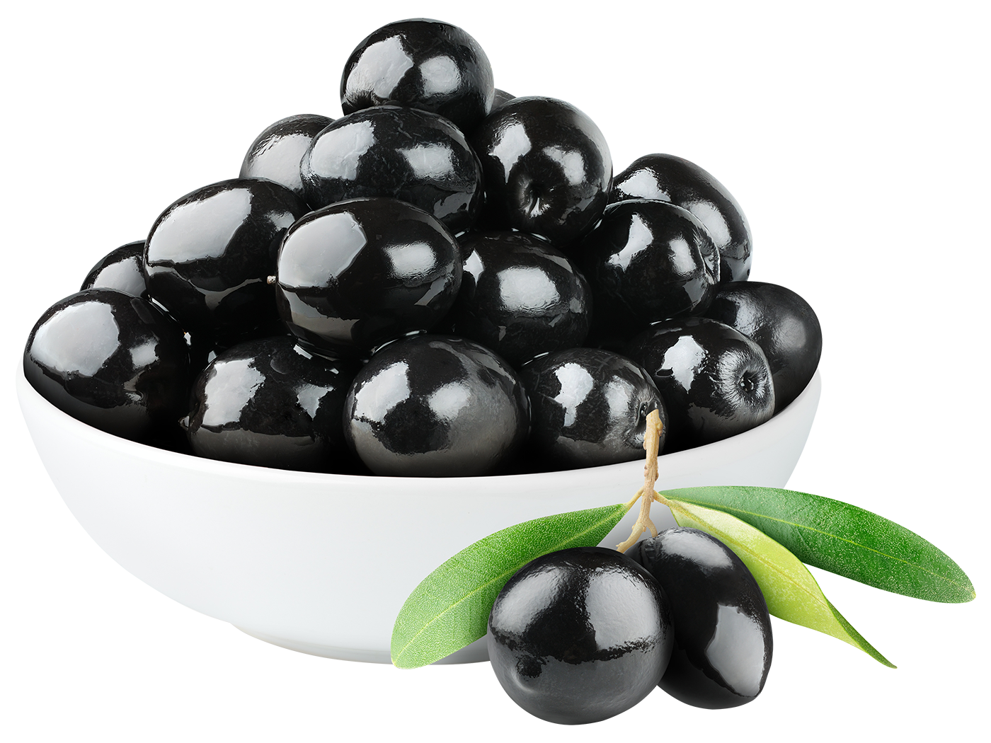 Черные оливки без фона - оливки, овощи