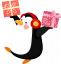 Пингвин с подарками
