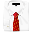 Рубашка с красным галстуком