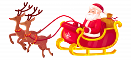 Санта Клаус на санях с оленями - Санта Клаус, праздники, новый год, дед мороз
