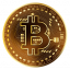 Золотая монета bitcoin