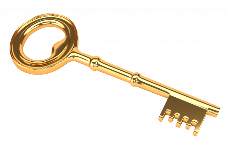 Картинка Золотой ключик без фона в png